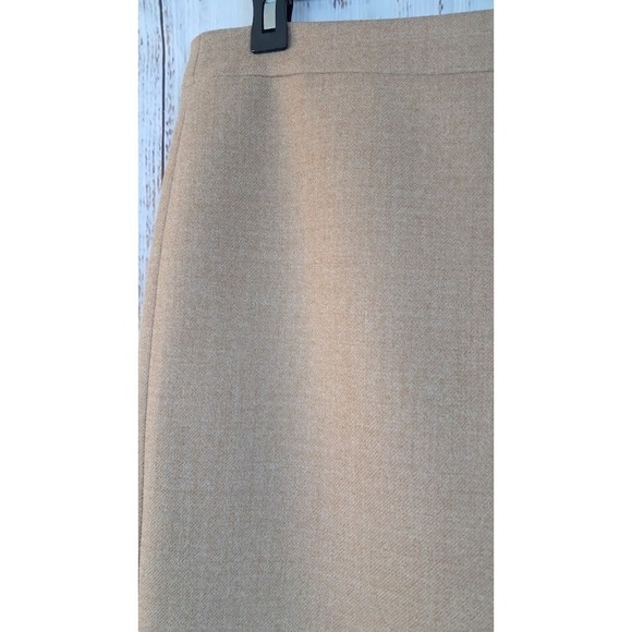 J. CREW 10P No. 2 Pencil Skirt Camel Beige Tweed Wool Knee Length Lined Career - Picture 2 of 6